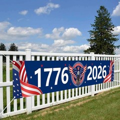 250th Anniversary USA Banner Flag 120″ x 20″ American 1776-2026 250th Birthda…