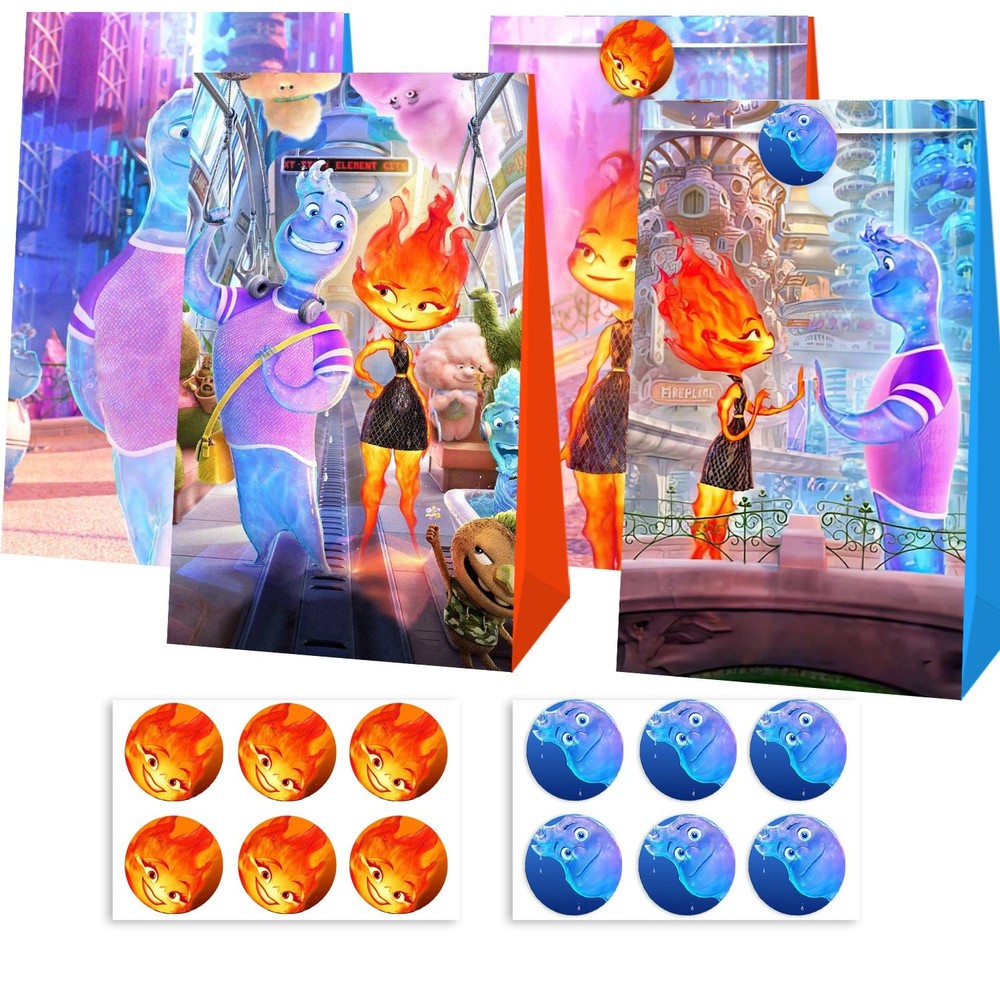 Elemental Candy Bags 12PCS Party Favor Gift Bags Birthday Party Decorations
