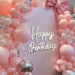 Acrylic Mirror Sticker Happy Birthday Wall Sign for Bedroom Background Party New