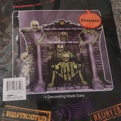 5 Packs Halloween Wall Decoration Invading Monster Skeleton Mummy Fireplace
