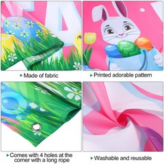 36 Pcs Happy Easter Banner and Balloons Decorations Set Large Fabric Happy Ea…