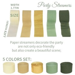 Kiwayo Birthday Baby Shower Decorations, Sage Green Gold 1- &