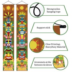 Hawaiian Party Decorations, Backdrop, Beach Theme, Tiki Favors