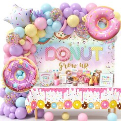 131Pcs Donut Birthday Party Decorations Supplies for Girls, Donut Balloon Gar…