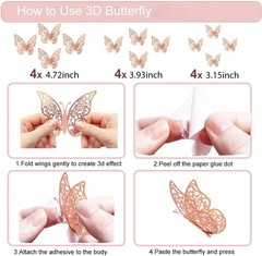 Rose Gold Happy Birthday Party Decorations for Women Happy Birthday Banner