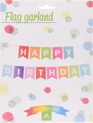 Birthday Decoration Set Multicolour 24pc Balloons Bunting Number Hats Tablecloth