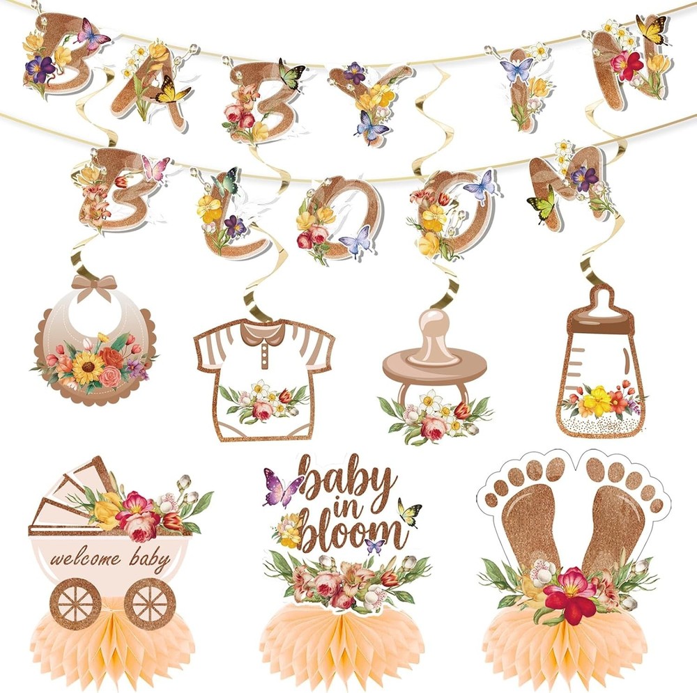 «Baby in Bloom» Baby Shower Decorations NEW