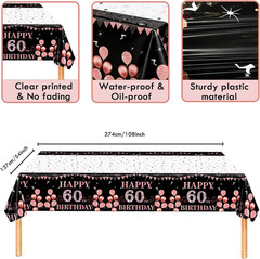 60Th Birthday Party Decorations for Women – Rose Gold 193 Pcs Party Supplies for