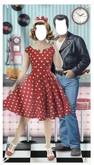 60 piece 50s Party Supplies/Decor-banner,photo drop,headbands,glasses,and More!