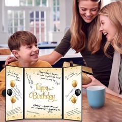 Black and Gold Birthday Decorations for Men or Women, Happy Birthday Guest Si…