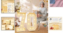 3FT Light-Up Foam Number 70: Stunning 70th Birthday Decorations for Adults