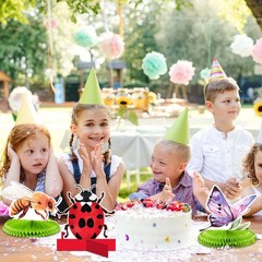 10 Pieces Bugs Party Decorations Kit Including 7 Bug Print Table Honeycomb Ce…