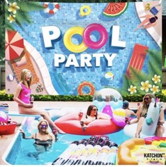 New Pool Party Backdrop Swimming Photo Background Banner Prop Decor 72”x44”