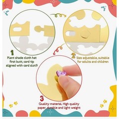 Meanplan 50-Pieces Gold Paper Crowns Birthday Crowns DIY Craft Kit All Ages