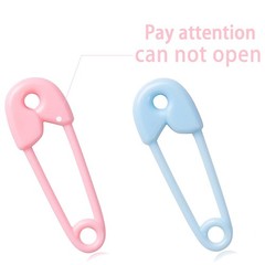 Mini Plastic Safety Pin Girl Baby Shower Table 1.5 inches, 36 Pink + 36 Blue
