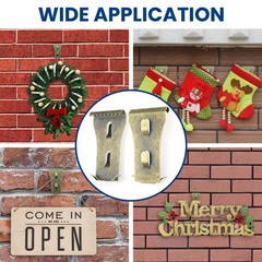 10 Pcs Brick Clips for Hanging Outdoors, No Drill Brick Hooks Hangers Fit Bri…