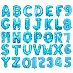 Blue 16″ Alphabet ‘E’ Foil Balloon NAME AGE PARTY WEDDING Decorations (A-Z)