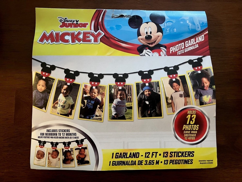 Disney Junior 12’ Mickey Mouse Photo Garland Holds 13 Photos – No. 220433