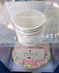 Talking Tables Truly Alice Tea Party 12 Paper Cold Cups And 12 Paper Saucers