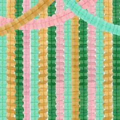 Sage-Green Pink-Gold Party-Decorations Streamers Garland – 12Pcs 4-Leaf Clover