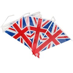 2X 🇬🇧 Remembrance Day 10M Union Jack UK Triangle 20 XL Flag Bunting 🇬🇧