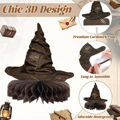 9Pcs Magical Birthday Party Decorations Magic Theme Honeycomb Centerpieces Magic