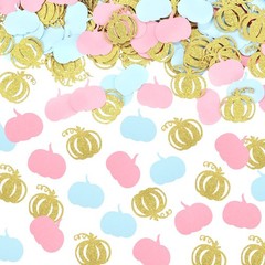 Fall Gender Reveal Decorations 500 PCS Pumpkin Confetti Baby Shower