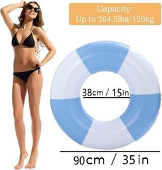 4PCS Inflatable Pool Floats 35″ Swimming Rings Large Inner Tube Swimming Pool…