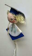 LOT Vintage GRADUATION Spun Cotton Head Boy Girl Chenille Picks/Stems