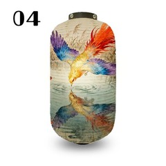Oriental Chinese Style Cloth Lantern Phoenix Printed Decor Izakaya Restaurant