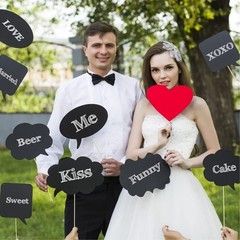11pcs Large Size Blank Photo Booth Props Signs for all kinds of parties