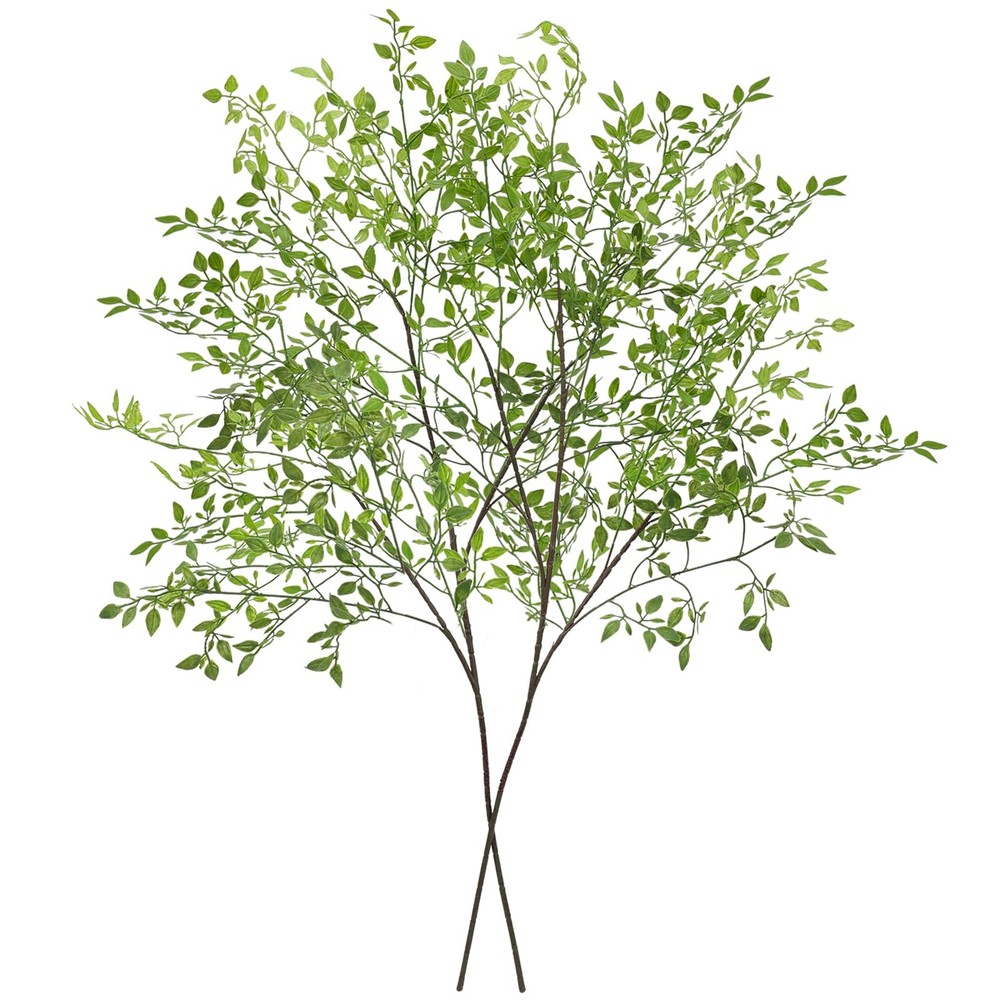 CEWOR Artificial Plants 2PCS 43.3 Inch Green Nandina Tall for