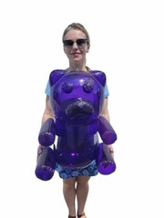 Huge Inflatable Gummy Bears Inflates Assorted Colors (About Purple – (1 Piece)