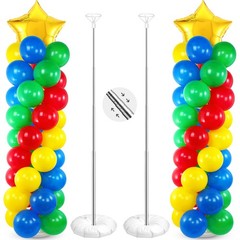 2 Sets Balloon Stand Kit Hero Themed Party Decor 142 Pcs Adjustable Balloons …