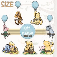 16Pcs Classic Winnie Centerpieces for Baby Shower Decorations Boys Oh Baby Ta…