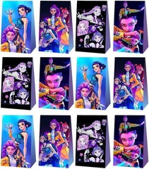 12pcs Demon Movie Hunters Birthday Gift Bags – Eco-Friendly Party Supplies