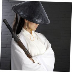 Samurai Hat Cosplay Decorative Hat Handwoven Simple Prop for Party Stage Perf…