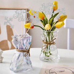 Baptism Centerpiece Sticks God Bless Cross Table Toppers Silver 12 PCS Decor