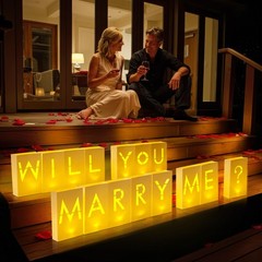 Luminary Paper Bags Wedding Proposal Decorations “Will You Marry me?” Light u…