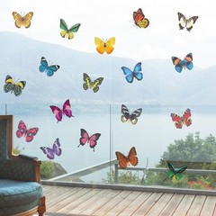 Outus 40 Pieces Butterfly Anti-Collision Window Clings Spring Multicolor
