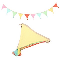 3.1m/10.2ft Fabric Pennant Banner, Pennant Banner Flags, Playful Pastel