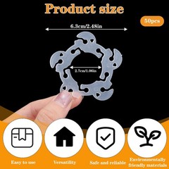 50 Pcs Balloon Arch Rings, Balloons Stand Connectors Clip Holders, Balloon Ar…