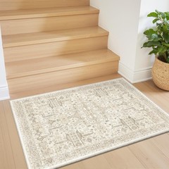 Washable 2×3 Entryway Area Rug – Small Non Slip Vintage Kitchen Runner Rugs I…