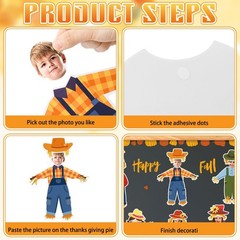 48 PCS Fall Scarecrow Bulletin Board Photo Cutout Paper Shapes 100 Glue Points
