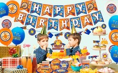 161 Pcs Dart War Battle Zone Party Decoration Gun Plates Balloons Cake Topper