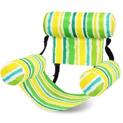 Pool Chair Float Adult Inflatable Floating Chair Fabric Covered Water Float S…