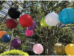 10Pcs White Paper Lanterns Decorative Chinese/Japanese Hanging Round Paper La…