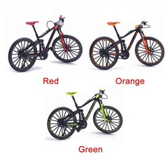 1/10 Scale Mini Finger Bike Alloy Model Desktop Decoration Gift Red Bicycle