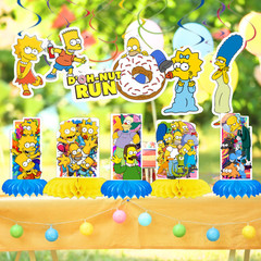 SIMPSONS GIFT BOX CAKE TOPPER CUPCAKE BALLOON BANNER SUPPLIES DECORATIONS