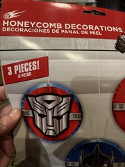 Transformers Honeycomb Hanging Decoration (3 Pieces) 5.5 IN. Backdrop Party Kid